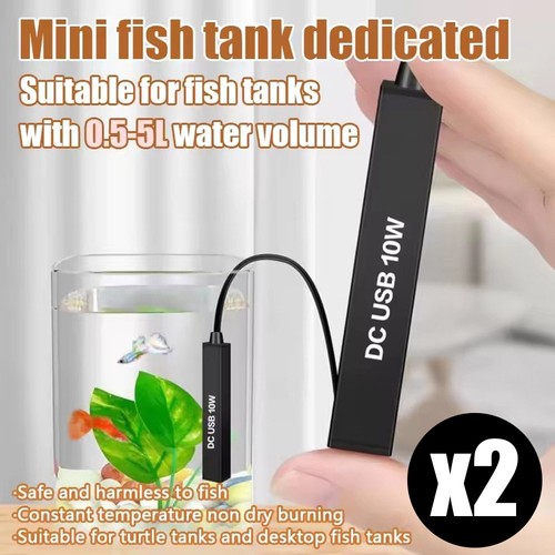 10w usb aquarium heater - 2x,